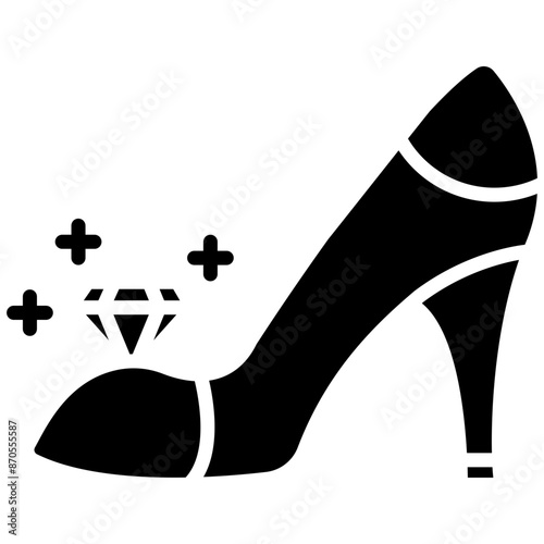 Heel vector icon. Can be used for Luxury iconset.