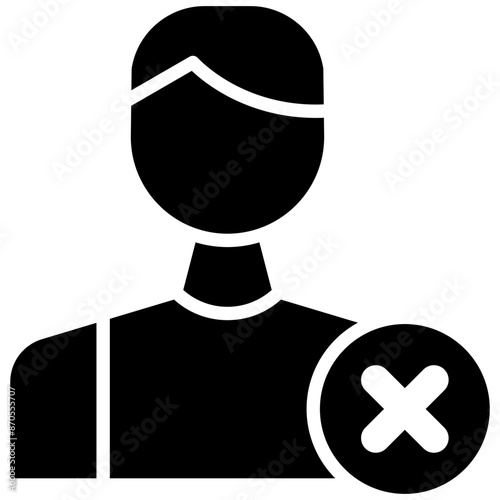 Disqualified vector icon. Can be used for Volleyball iconset.