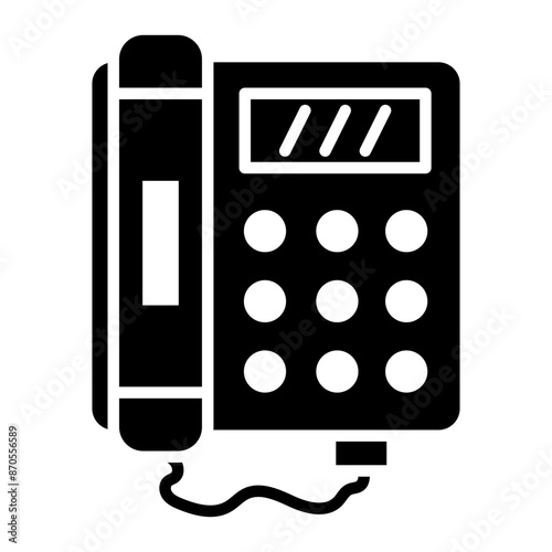 Telephone vector icon. Can be used for Retro iconset.
