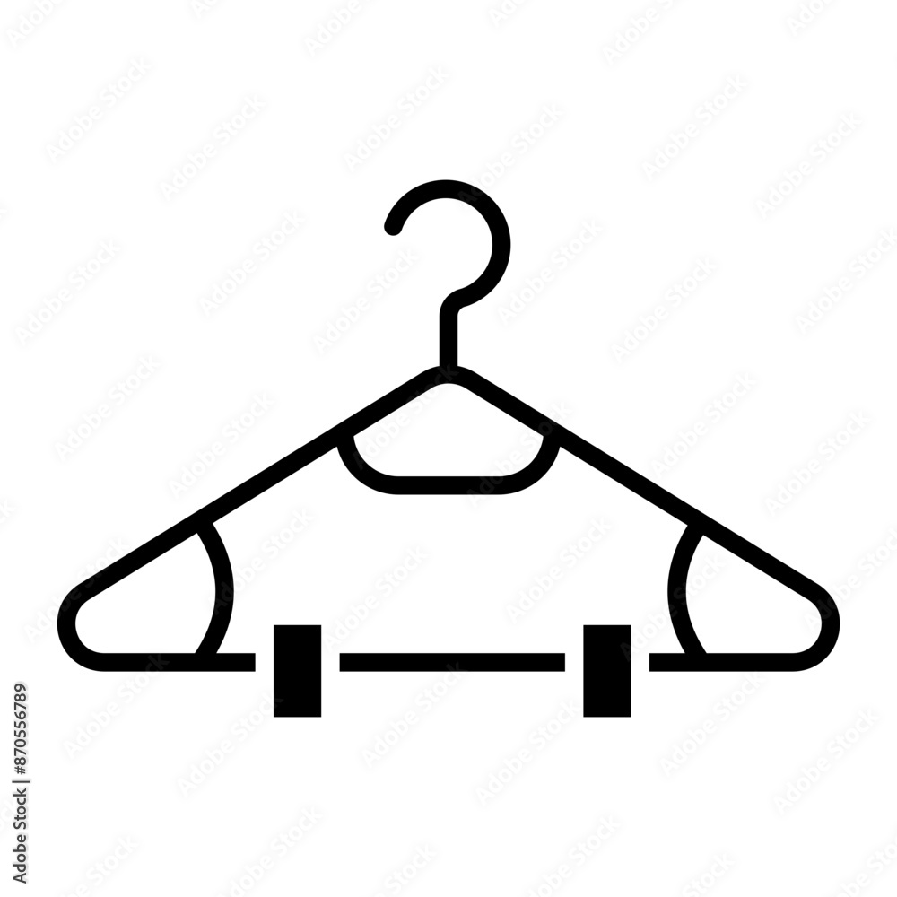 Hanger vector icon. Can be used for Laundry iconset.
