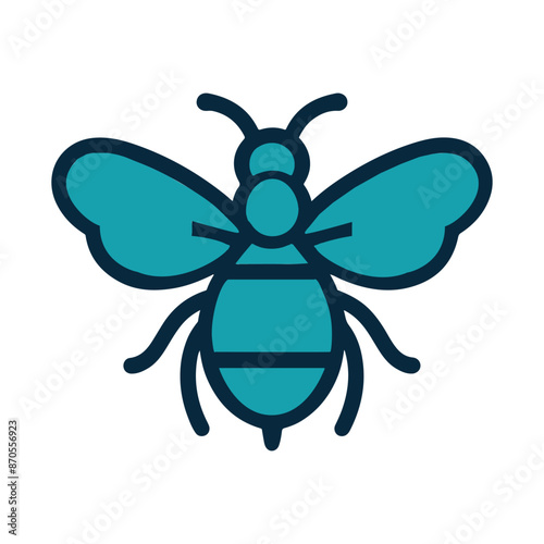 Cute Bee Silhouette Vector Illustration Design 
