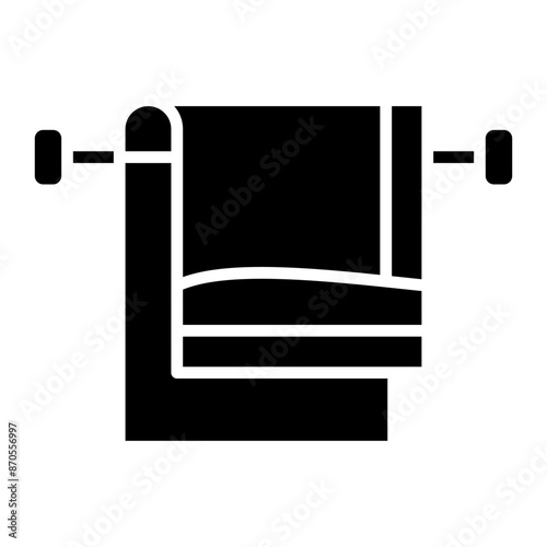 Towel vector icon. Can be used for Laundry iconset.