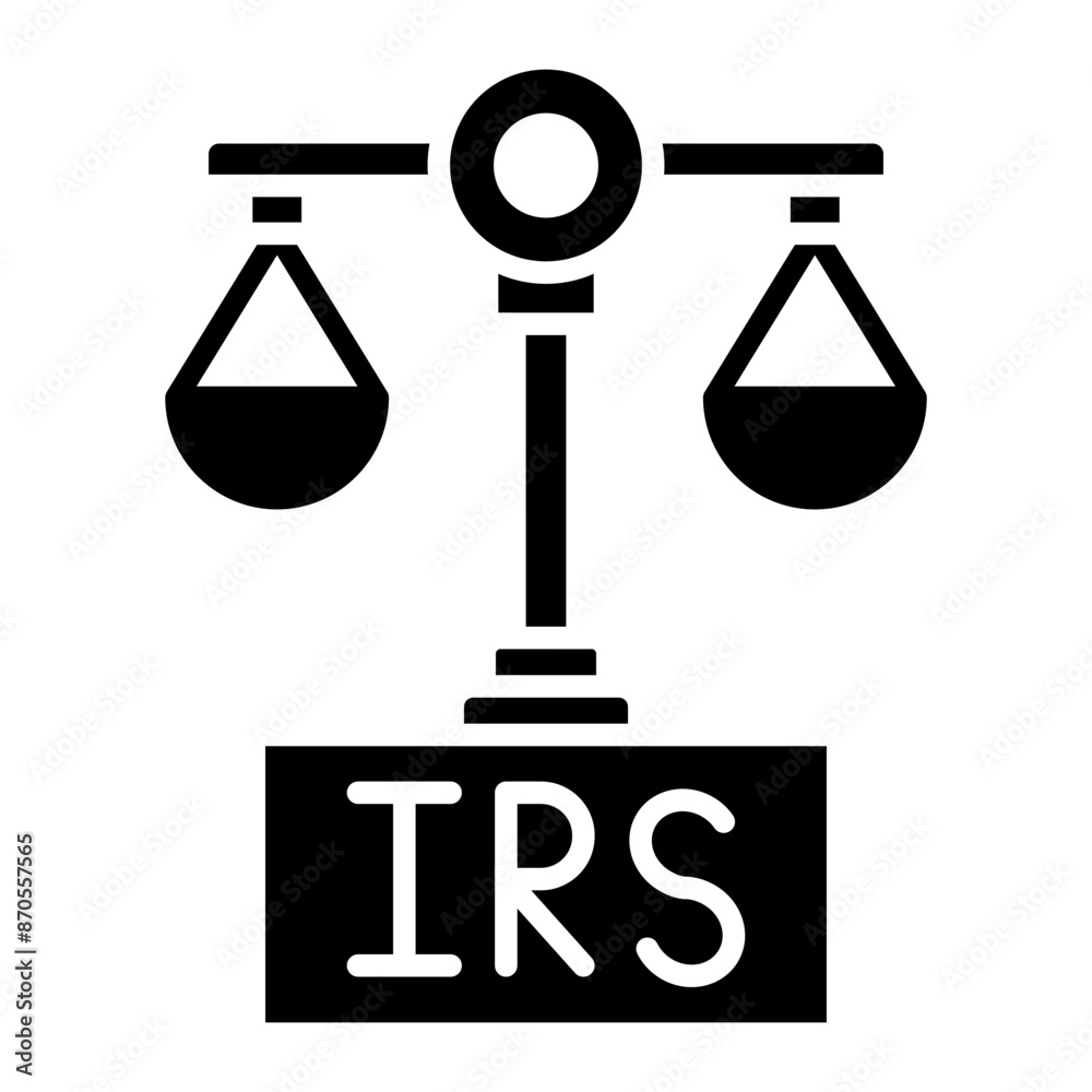 IRS vector icon. Can be used for Credit And Loan iconset. IRS vector icon. Can be used for Credit And Loan iconset.