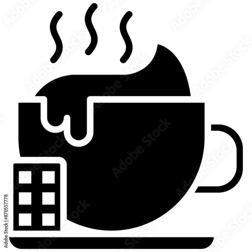 Hot Chocolate vector icon. Can be used for Beverages iconset.