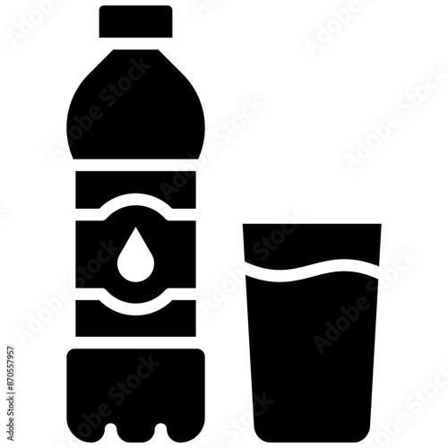 Water vector icon. Can be used for Beverages iconset.