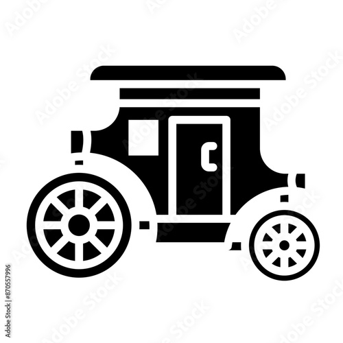 Caravan vector icon. Can be used for Medieval iconset.