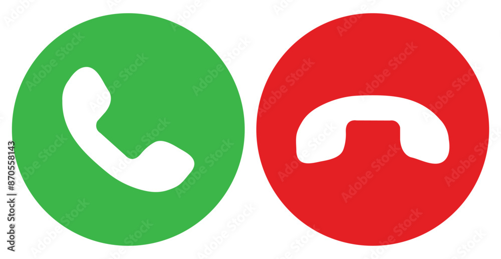 answer and reject call icon symbol sign vector on white background
answer and reject call icon symbol sign vector on white background