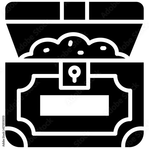 Treasure vector icon. Can be used for Medieval iconset.