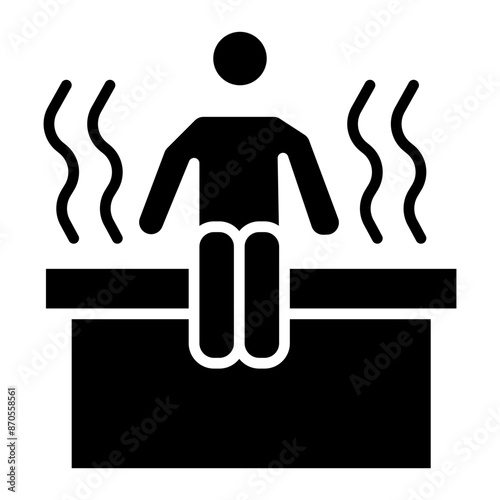 Sauna vector icon. Can be used for Spa iconset.