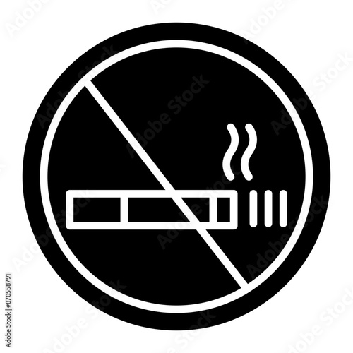 No Smoking vector icon. Can be used for Spa iconset.