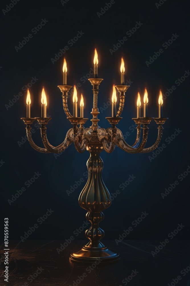 Candlelight with five lit candles Candlelight with five lit candles