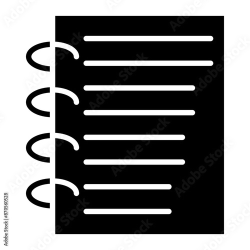 Note vector icon. Can be used for Literature iconset.