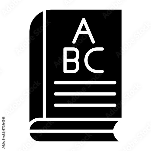 Vocabulary vector icon. Can be used for Literature iconset.