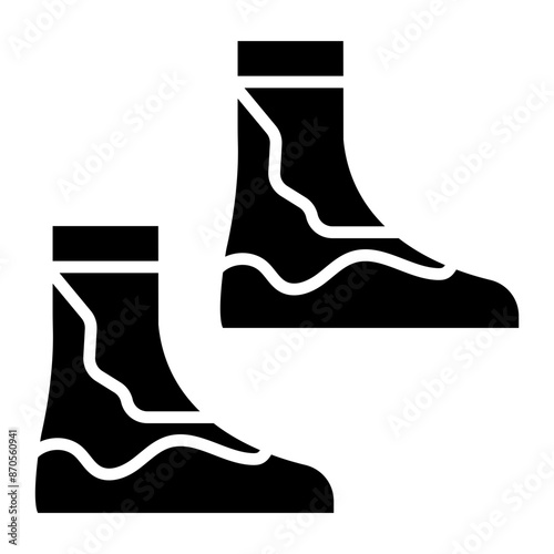 Diving Boots vector icon. Can be used for Vacation and Tourism iconset.