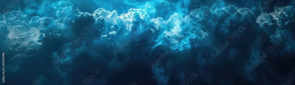 Dark clouds, panoramic banner with copy space area Dark clouds, panoramic banner with copy space area