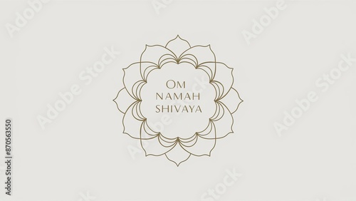 illustration of om namha shivaya, Generative ai photo