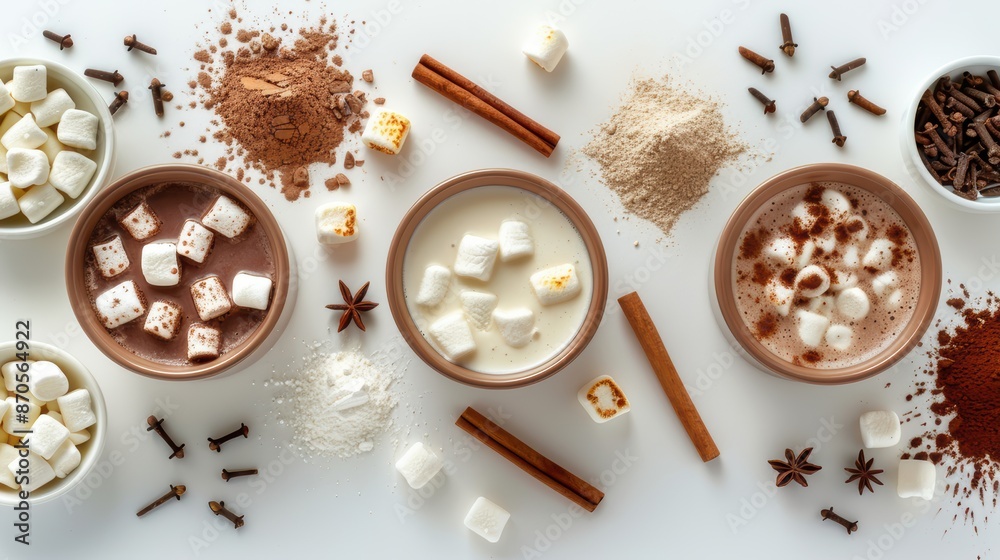 A selection of gourmet hot chocolates
