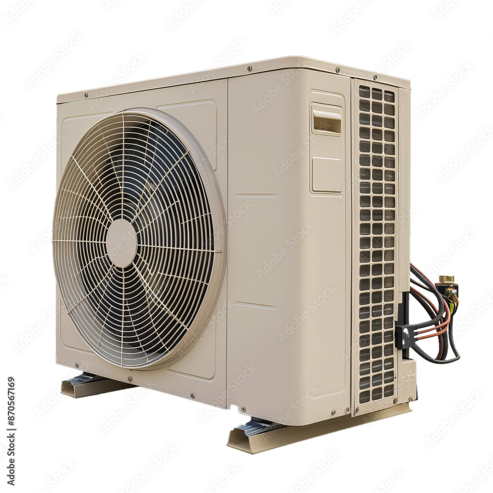Modern external part of an air conditioner unit, ready for hvac installations Modern external part of an air conditioner unit, ready for hvac installations
