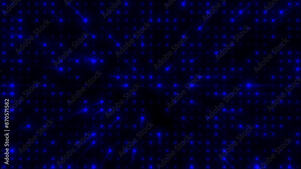 Halftone texture blue dots pattern, background animation with rays of light Halftone texture blue dots pattern, background animation with rays of light