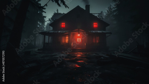 Horror city silent streets eerie buildings dark CGI for Game dev or Ghost Story | Investigate unholy house | 1