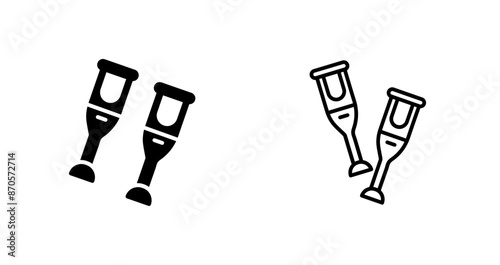 Crutches Vector Icon
