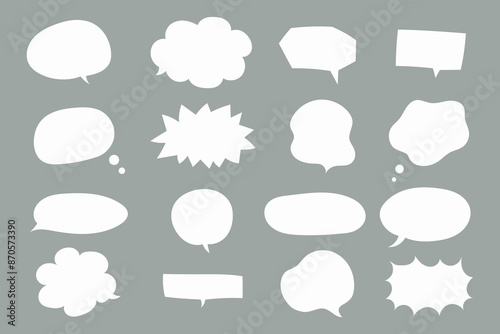 シンプルな吹き出しセット