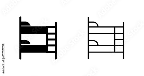 Bunk bed Vector Icon