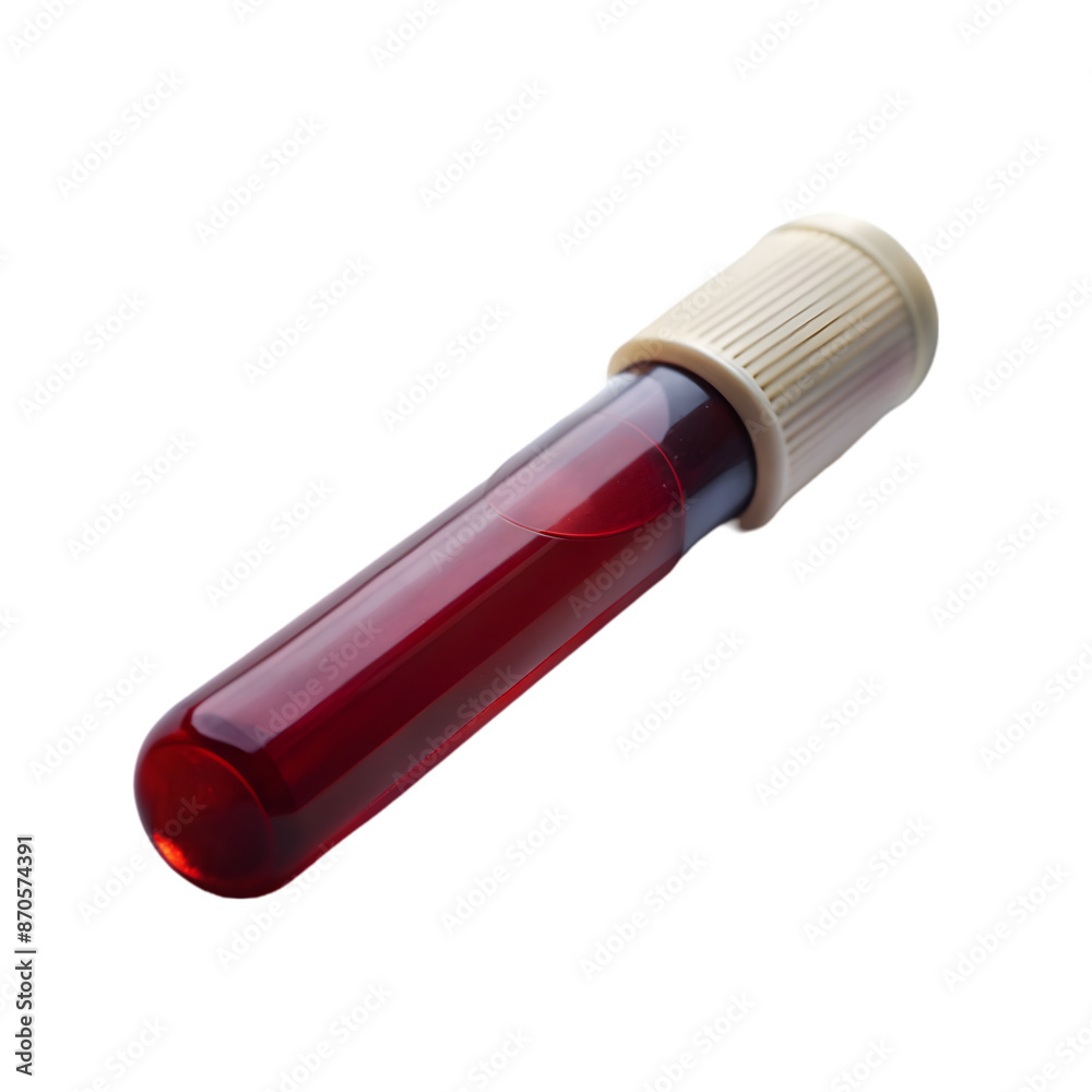 3D Test Tube with Blood Inside 3D Test Tube with Blood Inside
