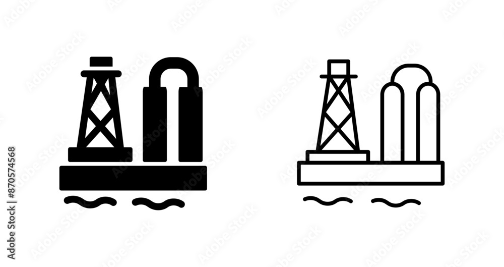 Oil Platform Vector Icon Oil Platform Vector Icon