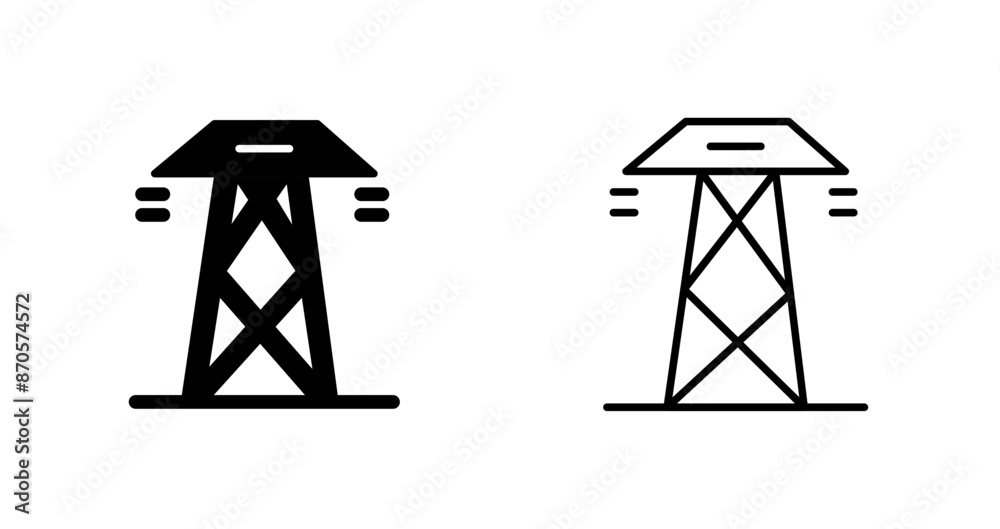 Naklejka premium Power Line Vector Icon