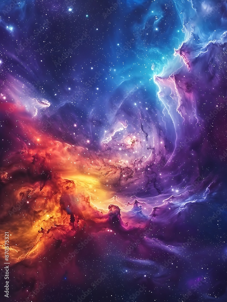 Photography of colorful space galaxy cloud nebula
