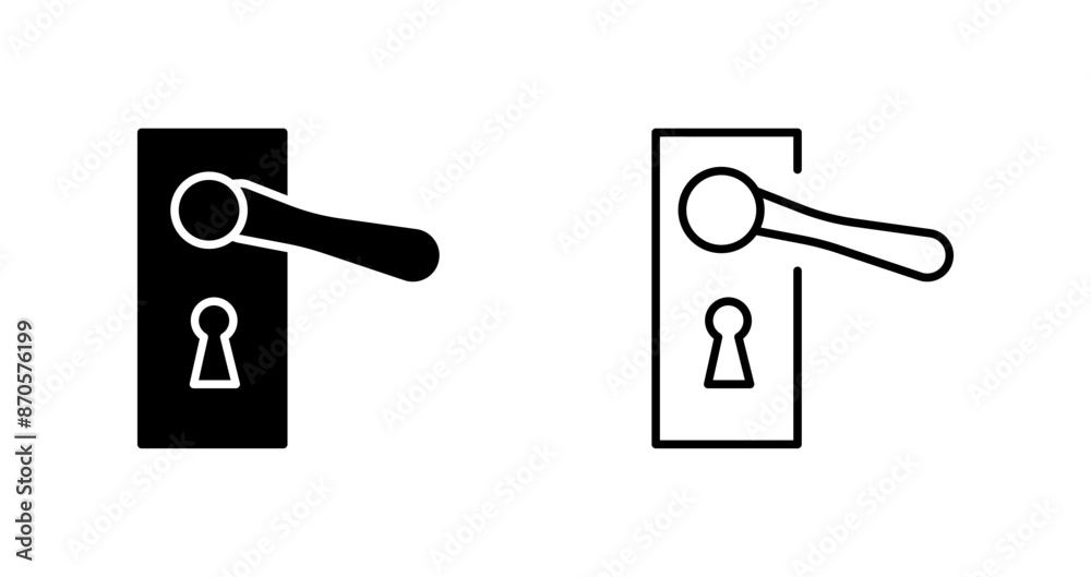 Door Handle Vector Icon Door Handle Vector Icon