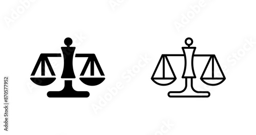 Justice Scale Vector Icon