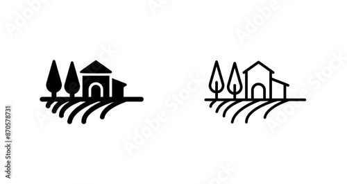Farm House Vector Icon