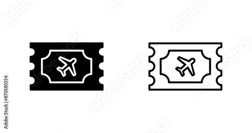 Plane Tickets Vector Icon