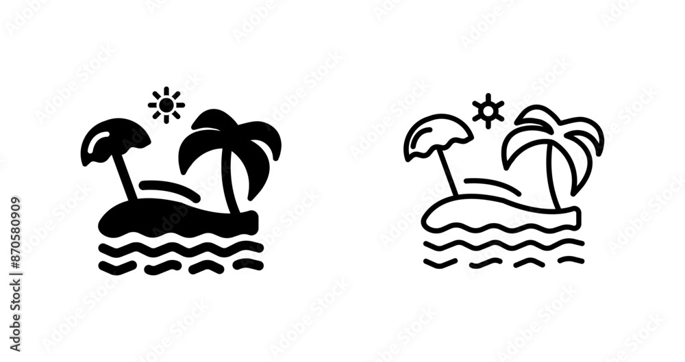 Beach Vector Icon Beach Vector Icon