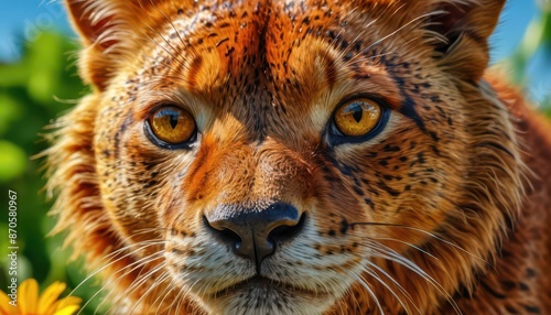 Close-up of a Wildcat's Face. © BOJOShop