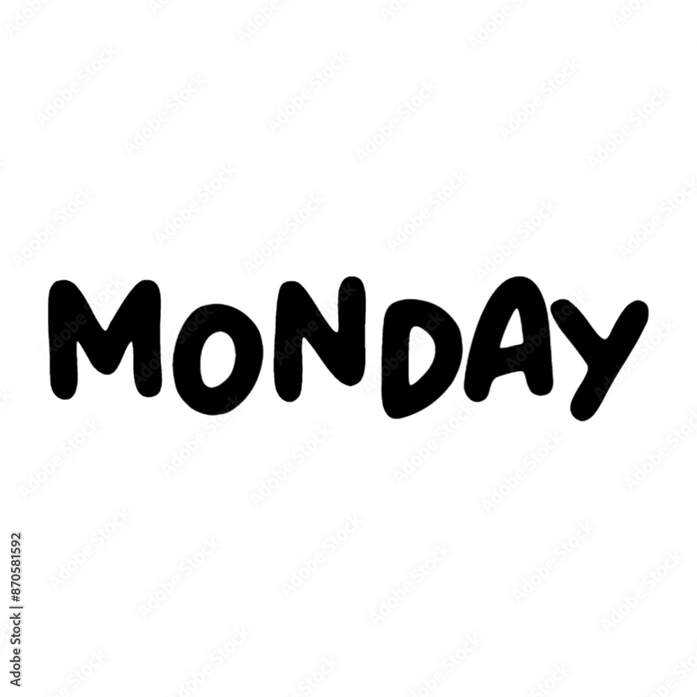 3D Monday text poster art 3D Monday text poster art