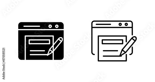 Blog Template Vector Icon