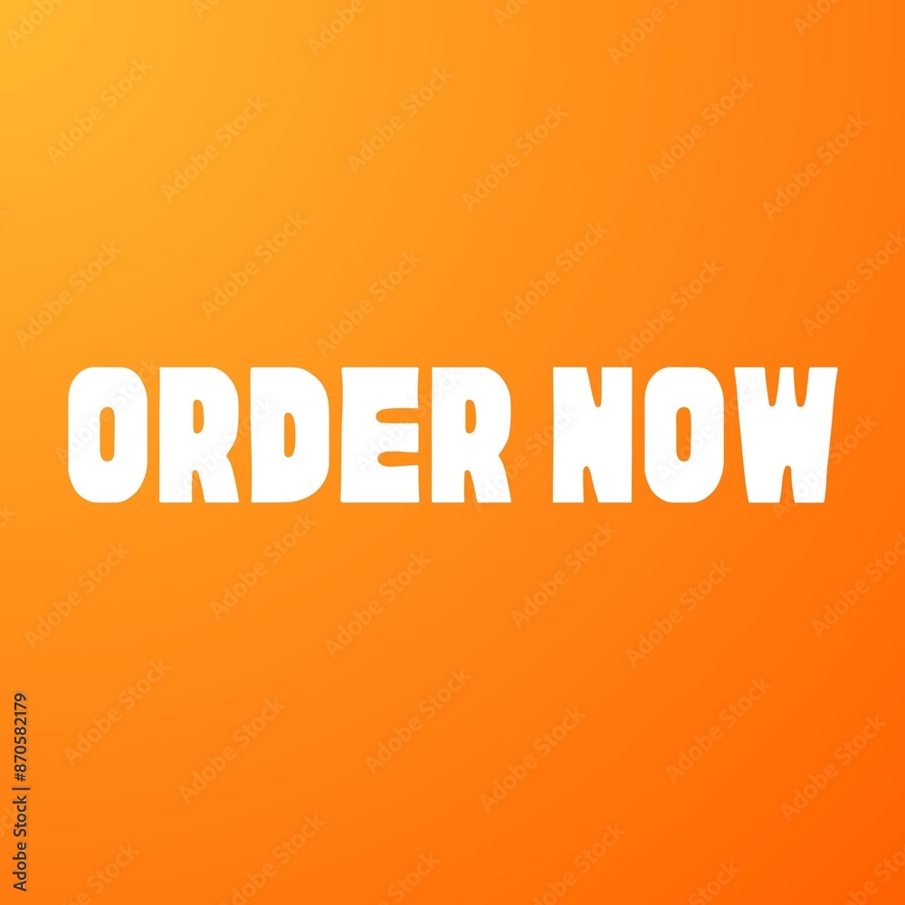 3D order now text poster 3D order now text poster