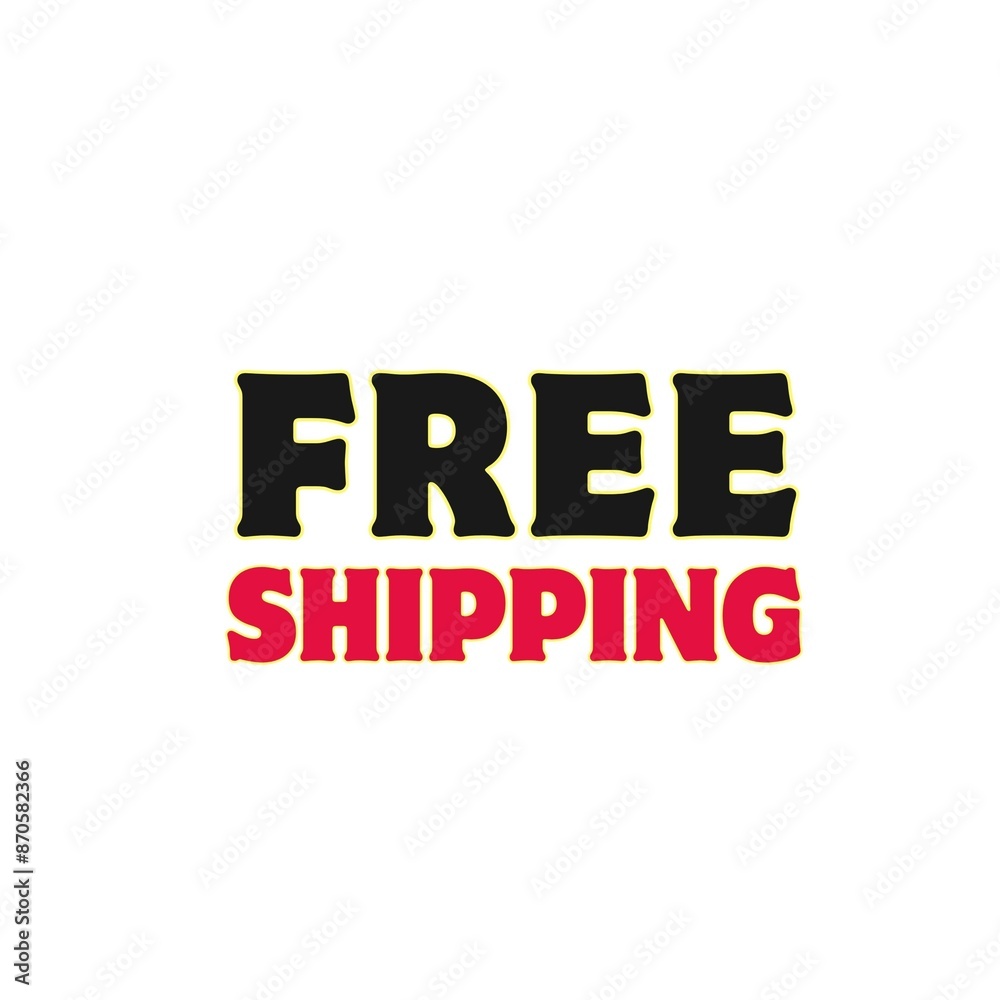 Fototapeta premium Free shipping text poster art