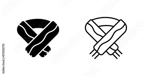 Winter Scarf Vector Icon