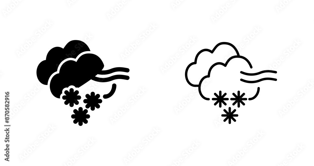 Obraz premium Blizzard Vector Icon