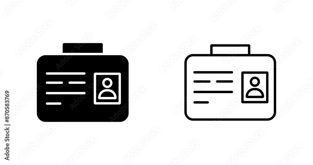 Employee ID Vector Icon Employee ID Vector Icon