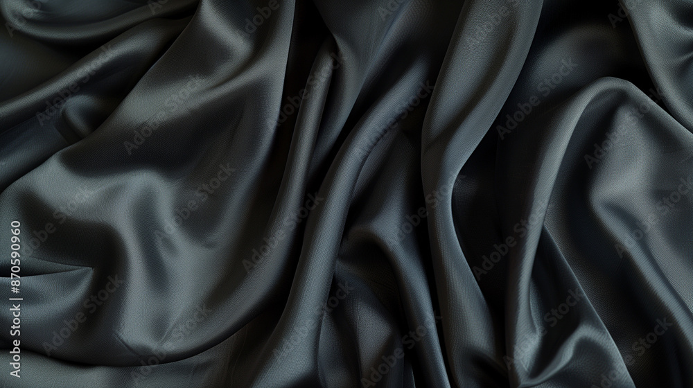 Minimalist shot of black silk fabric draped to emphasize its smooth, glossy texture. Ideal for promoting high-end fashion or luxury textiles.
Minimalist shot of black silk fabric draped to emphasize its smooth, glossy texture. Ideal for promoting high-end fashion or luxury textiles.