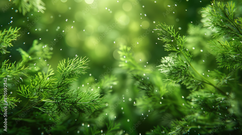 Green Background with Dill