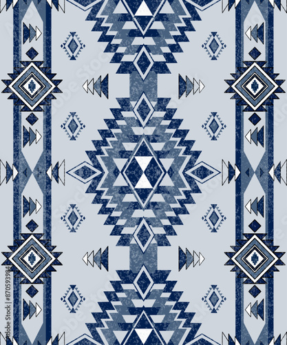 Tribal ornament. Geometric pattern. Ethnic pattern. Purple background geometric tribal southwestern aztec navajo. Design for ikat, fabric, clothing, carpet, textile, ethnic, batik, embroidery.