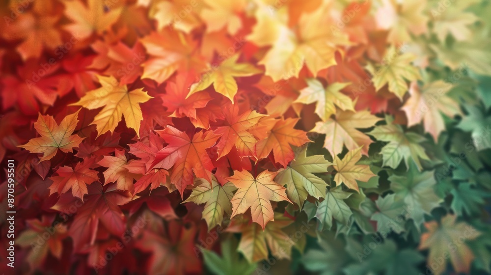 A detailed close-up of colorful autumn leaves in various shades of red, orange, and yellow, showcasing seasonal beauty. A detailed close-up of colorful autumn leaves in various shades of red, orange, and yellow, showcasing seasonal beauty.