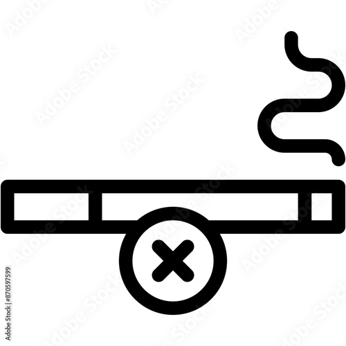 No Smoking, No Smoke, Forbidden Smoking, No Cigarette, Prohibition Sign Icon