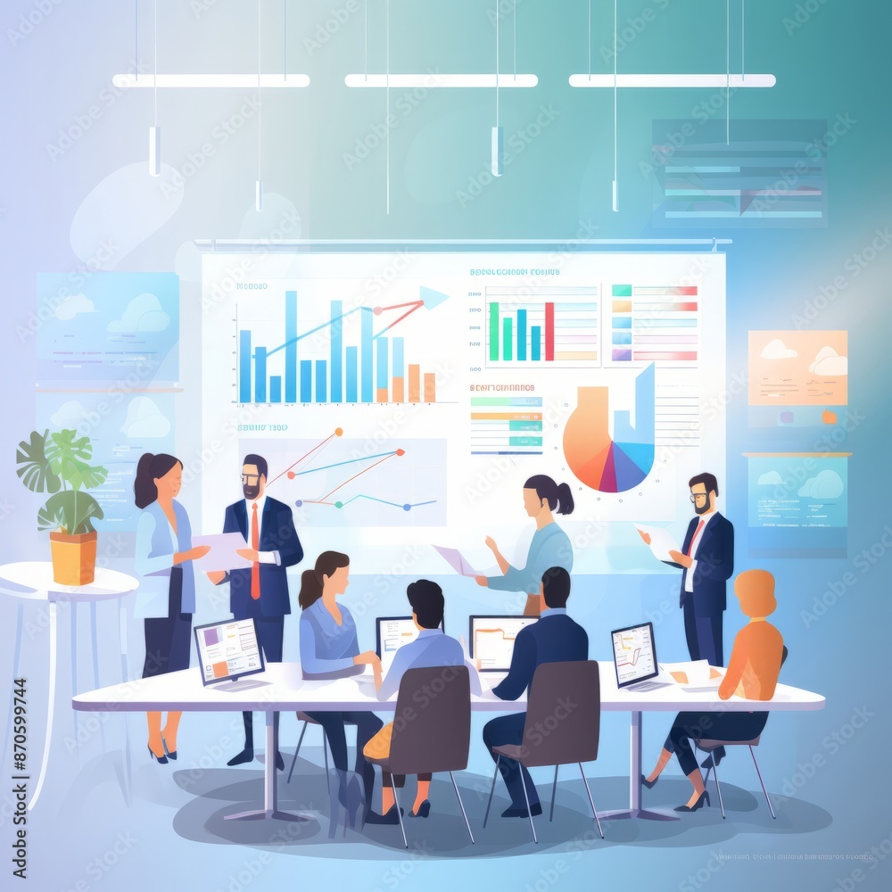A group of individuals is gathered around a table, engaging in a meeting. They are sharing ideas and having fun in a leisurely manner, utilizing technology for enhanced collaboration,generated by AI A group of individuals is gathered around a table, engaging in a meeting. They are sharing ideas and having fun in a leisurely manner, utilizing technology for enhanced collaboration,generated by AI
